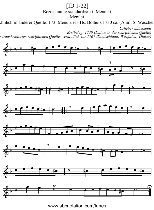 [ID 1-22] - staff notation