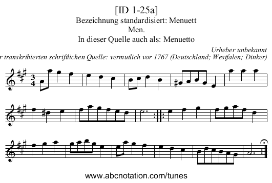 [ID 1-25a] - staff notation