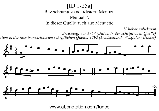 [ID 1-25a] - staff notation