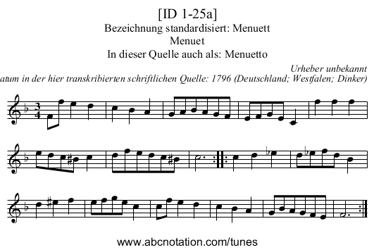[ID 1-25a] - staff notation
