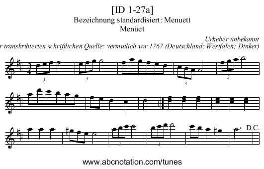 [ID 1-27a] - staff notation