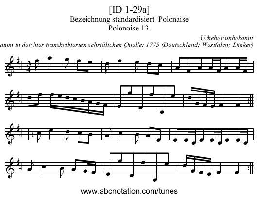 [ID 1-29a] - staff notation