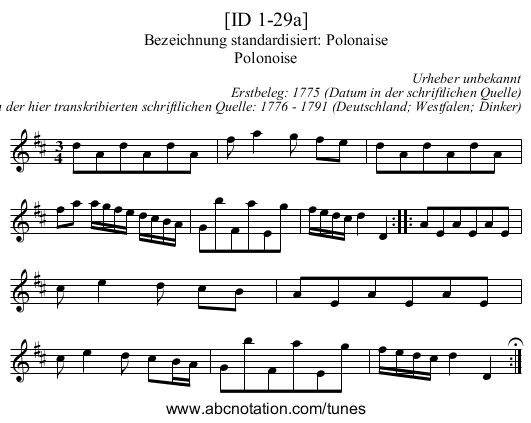 [ID 1-29a] - staff notation