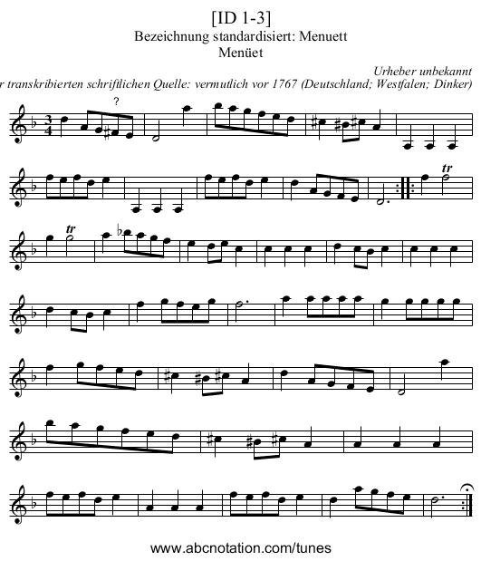 [ID 1-3] - staff notation