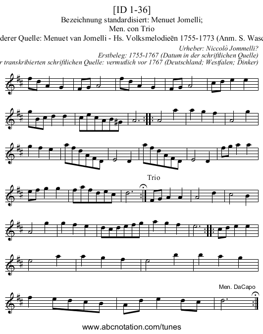 [ID 1-36] - staff notation