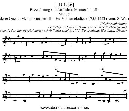 [ID 1-36] - staff notation