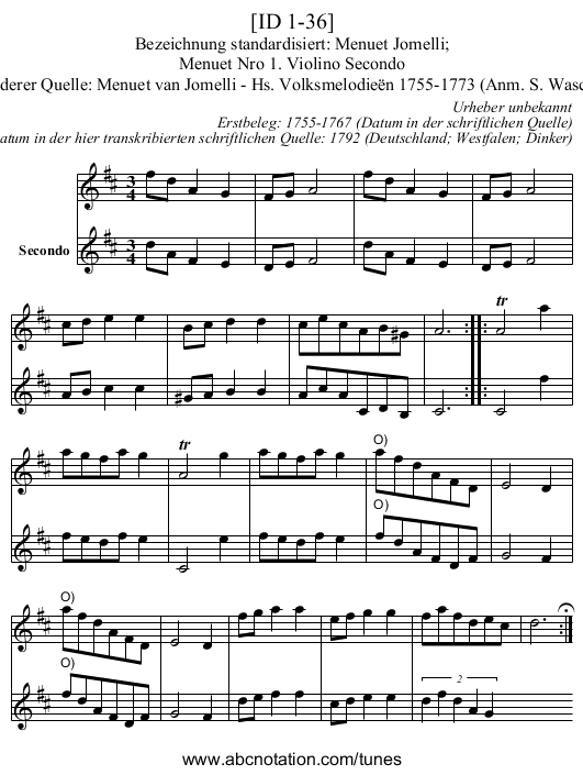 [ID 1-36] - staff notation