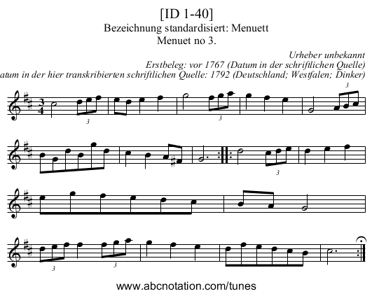 [ID 1-40] - staff notation