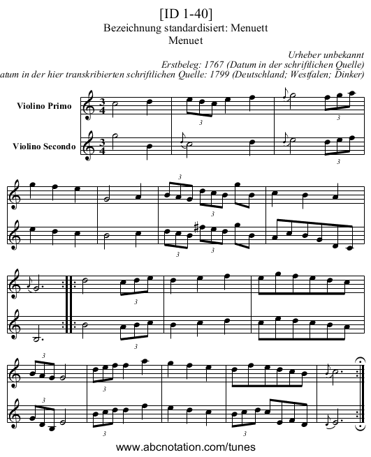 [ID 1-40] - staff notation