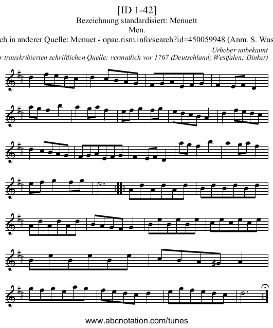 [ID 1-42] - staff notation