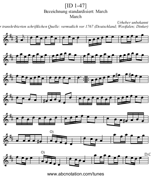[ID 1-47] - staff notation