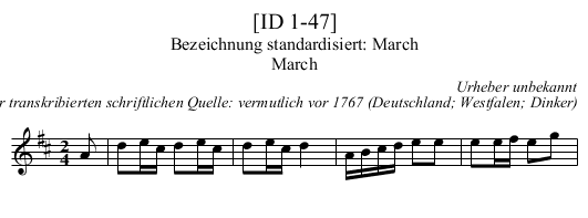 [ID 1-47] - staff notation