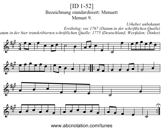 [ID 1-52] - staff notation