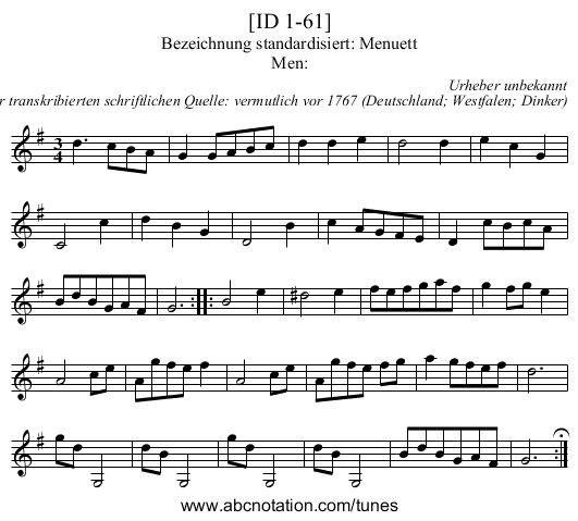 [ID 1-61] - staff notation