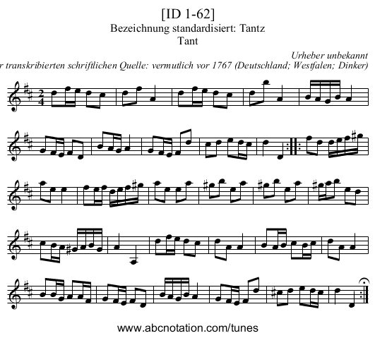 [ID 1-62] - staff notation