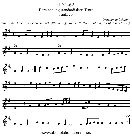 [ID 1-62] - staff notation