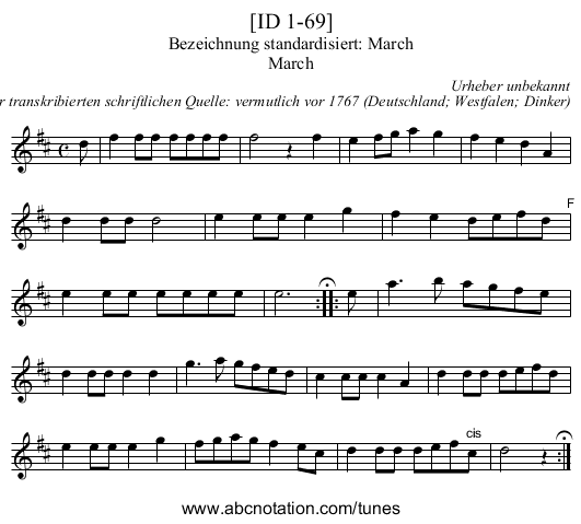 [ID 1-69] - staff notation