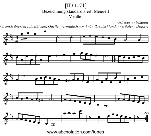 [ID 1-71] - staff notation