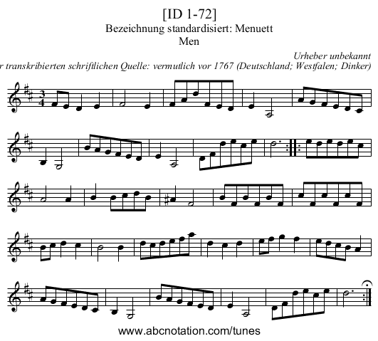 [ID 1-72] - staff notation