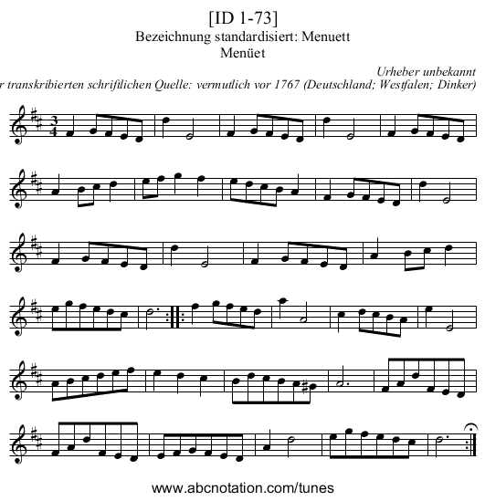 [ID 1-73] - staff notation