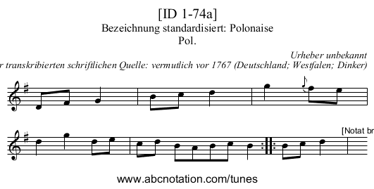 [ID 1-74a] - staff notation