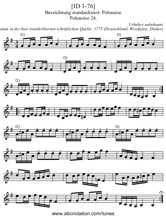 [ID 1-76] - staff notation