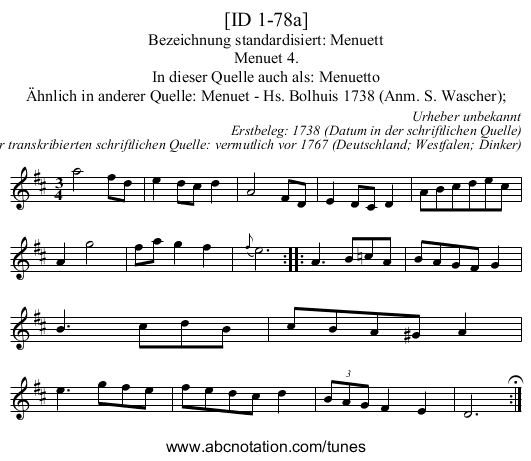 [ID 1-78a] - staff notation