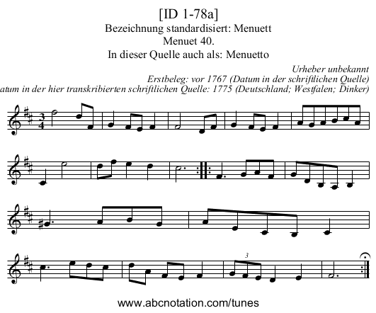 [ID 1-78a] - staff notation