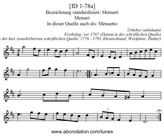 [ID 1-78a] - staff notation