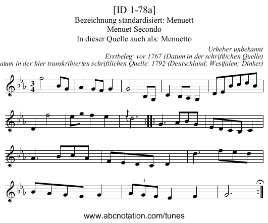 [ID 1-78a] - staff notation