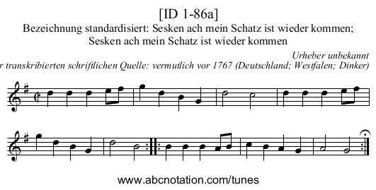 [ID 1-86a] - staff notation