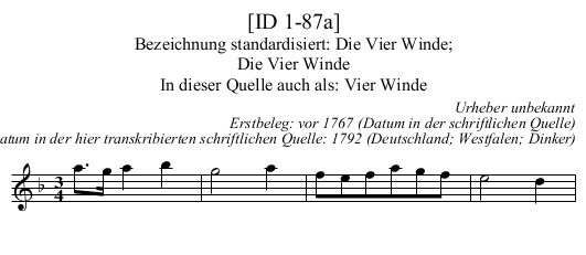 [ID 1-87a] - staff notation