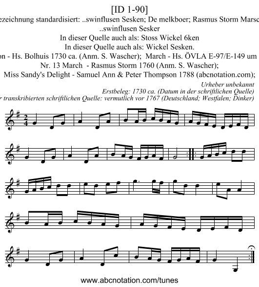 [ID 1-90] - staff notation