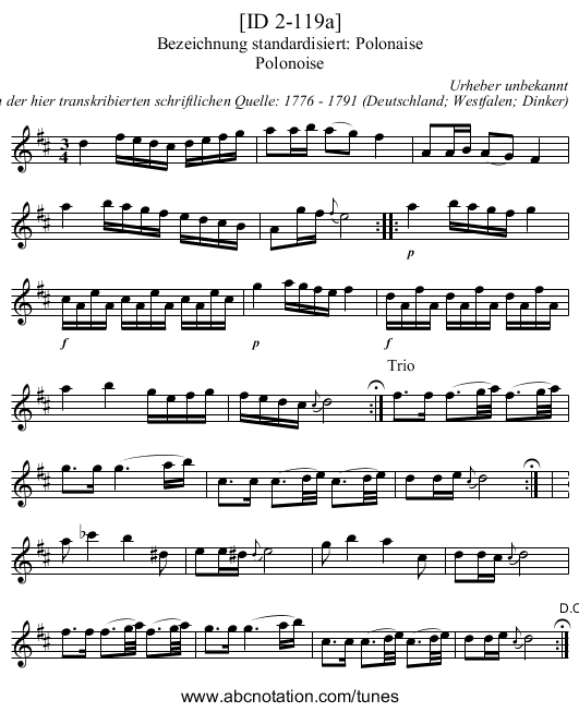 [ID 2-119a] - staff notation