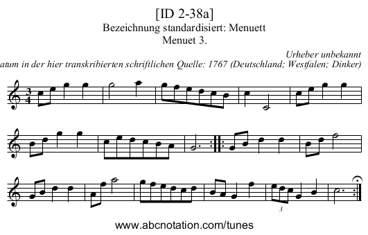 [ID 2-38a] - staff notation