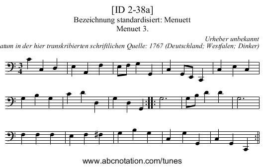 [ID 2-38a] - staff notation