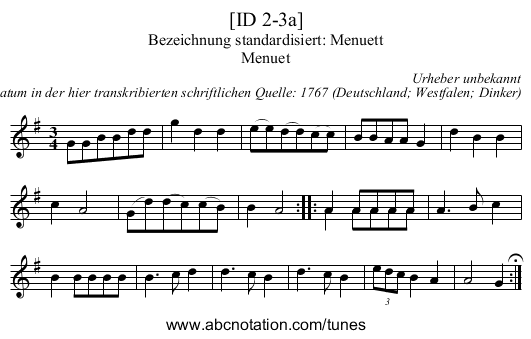 [ID 2-3a] - staff notation