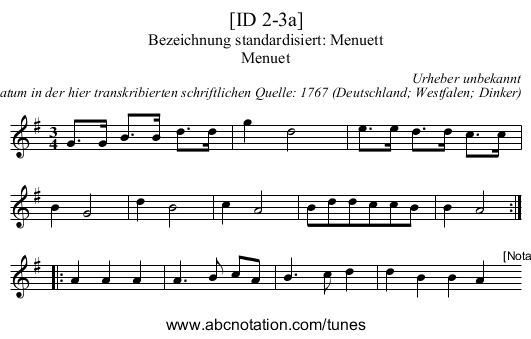 [ID 2-3a] - staff notation