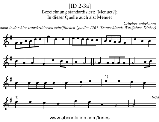 [ID 2-3a] - staff notation