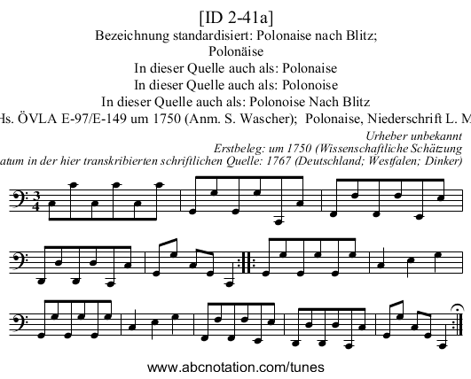 [ID 2-41a] - staff notation