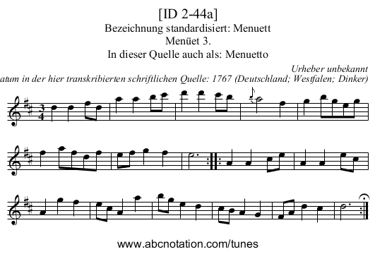 [ID 2-44a] - staff notation
