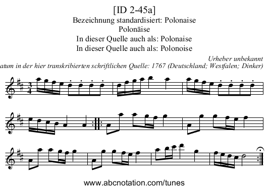 [ID 2-45a] - staff notation