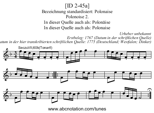 [ID 2-45a] - staff notation