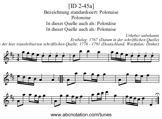 [ID 2-45a] - staff notation