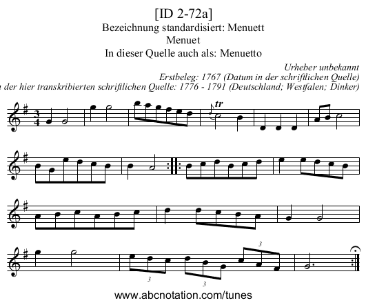 [ID 2-72a] - staff notation