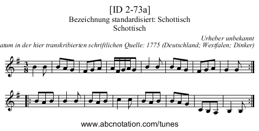[ID 2-73a] - staff notation