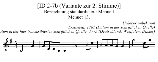 [ID 2-7b (Variante zur 2. Stimme)] - staff notation