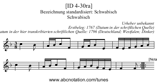 [ID 4-30ra] - staff notation
