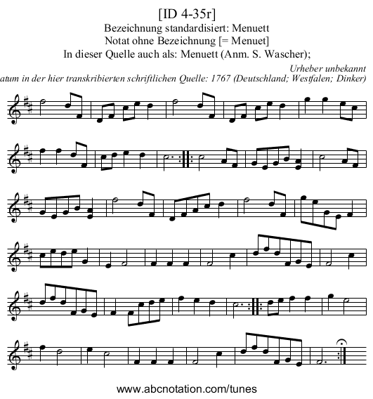 [ID 4-35r] - staff notation