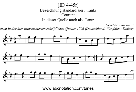 [ID 4-45r] - staff notation